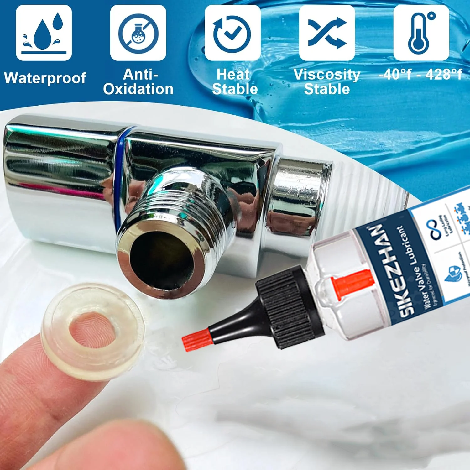 Pool Silicone Lubricant O-Rings - Waterproof Faucet Lubricating Oil for Filter Pipes,Plastic Parts,Gaskets,Valves,Rubber Seals