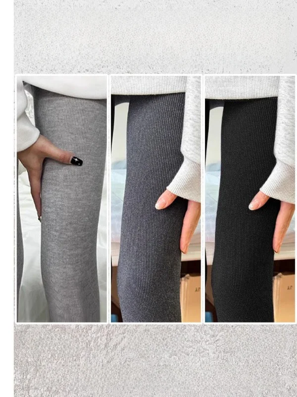 Pantalones de Yoga con forro de Fce acanalado profundo para mujer, mallas informales ajustadas y adelgazantes, pantalones largos de cintura alta, pantalones cálidos y cómodos