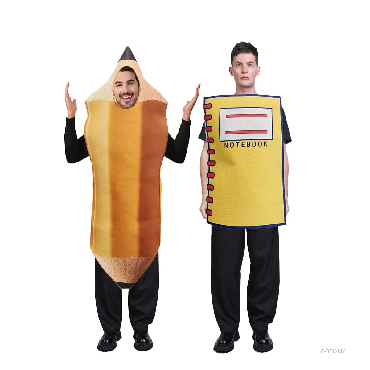 

Fun Learning Supplies Role-play Costumes Adult Notebook Pencil Onesie Couple Halloween Carnival Party Stage Performance Outfits