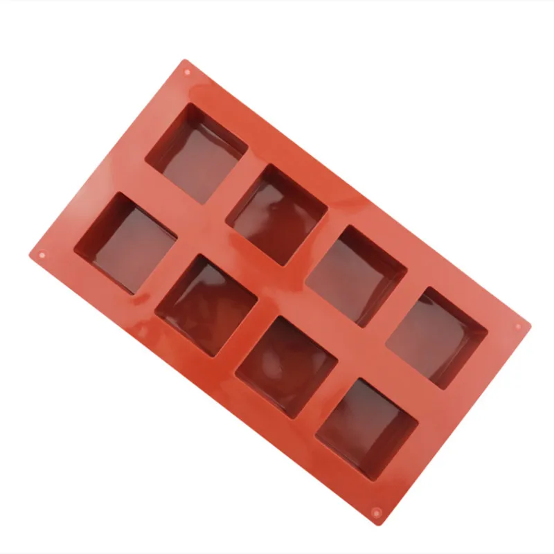 3D Square Silicone Mold Mousse Cake Baking Moulds Soap Candle Jelly Brownie Cheesecake Chocolate Truffle Pudding Tray