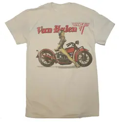 Van_Halen Biker pinup sand T shirt graphic reprint Souvenir Vintage LNH1833