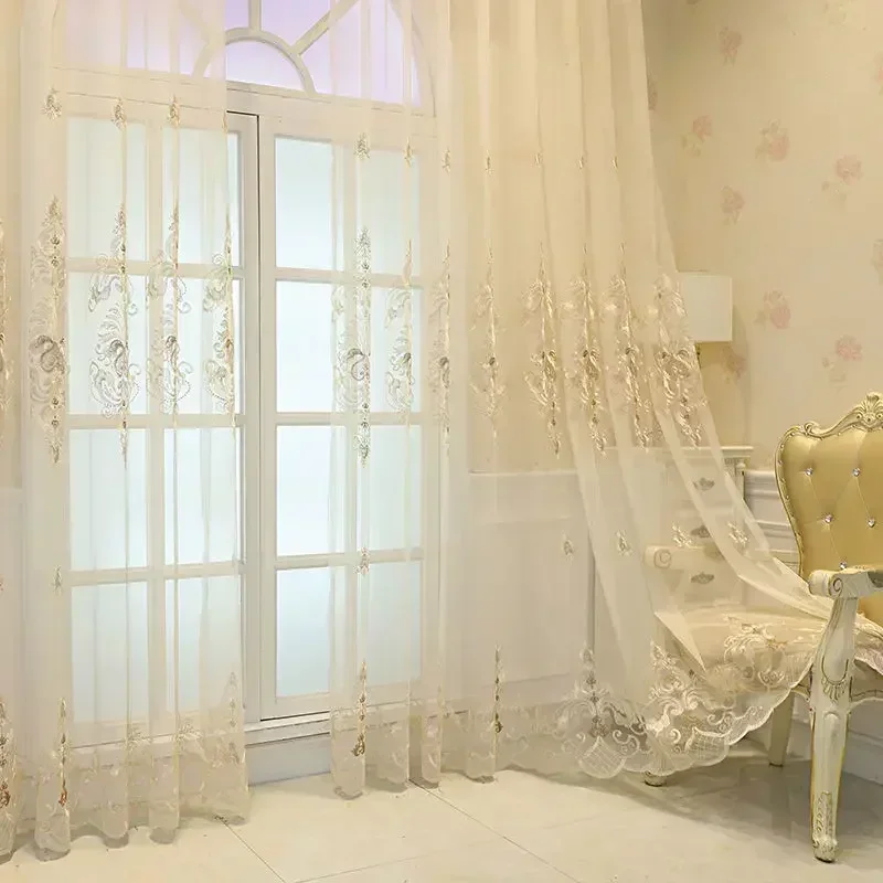 

Custom SizeFashion Luxury European Embroidered Blackout Curtains for Living Room Bedroom VillaHouse Decoration