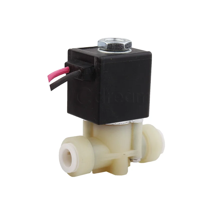 Picture 7: Normally Closed Plastic Water Solenoid Valve DC24V, 8mm Quick Fitting, Viton Seal for Dental Distiller Autoclave