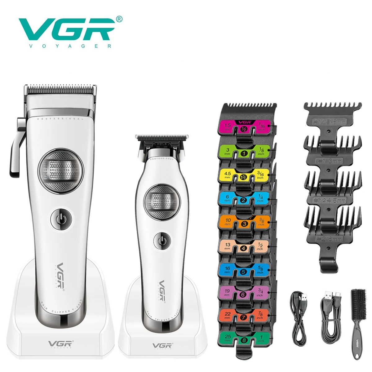 VGR Tondeuse Professioneel Knipapparaat Externe rotormotor Kappers Tondeuse Draadloos Kap Tondeuse voor mannen V-880C