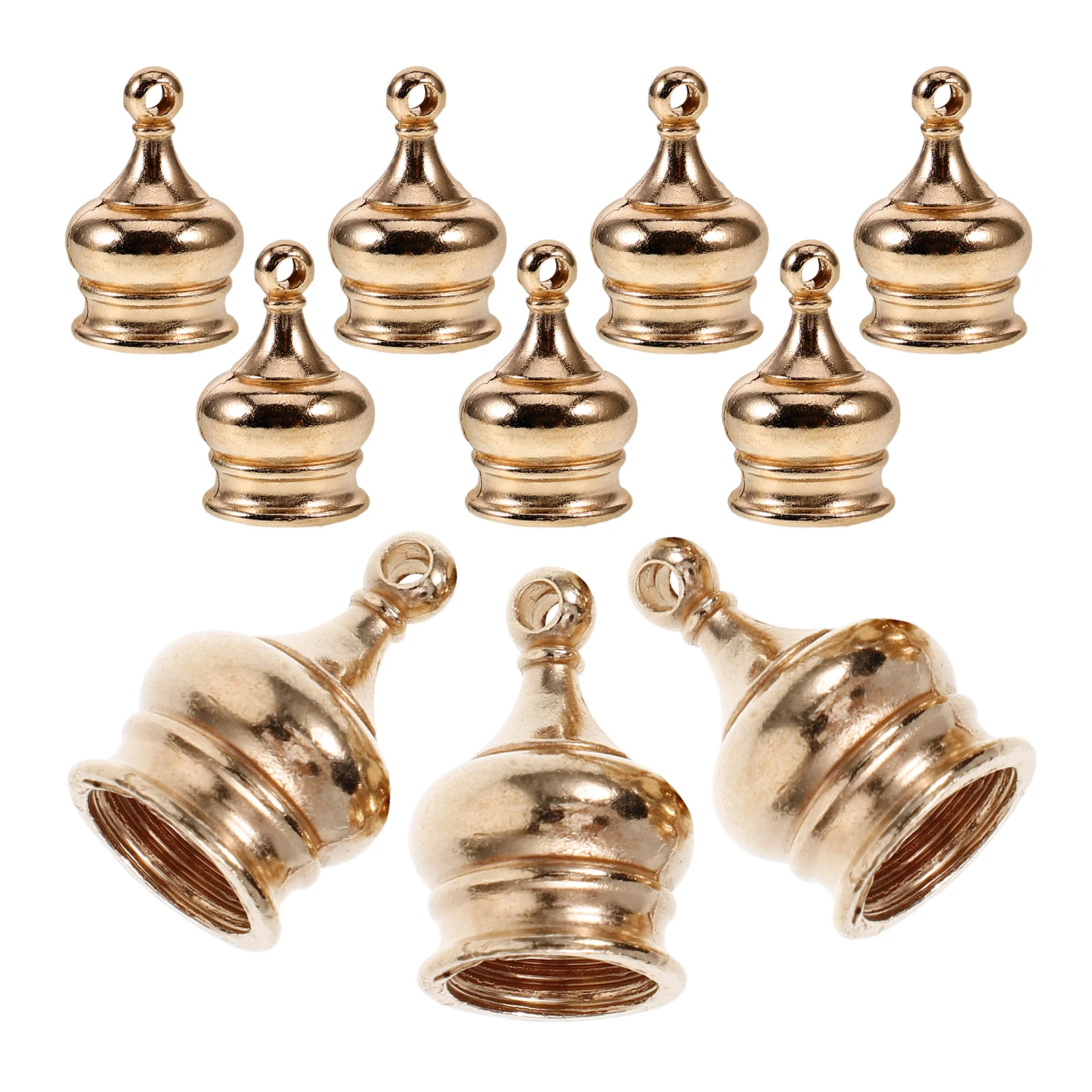 

10 Pcs Light Bulbs Decorative Nut Lamp Finials for Shade Lamps Desk Craft Products Parts Rose Gold Holder DIY