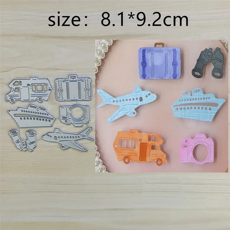 

Aircraft Ship Vehicle Camera Metal Cut Dies Stencils for Scrapbooking Stamp/Photo Album Decorative Embossing DIY Paper Cards