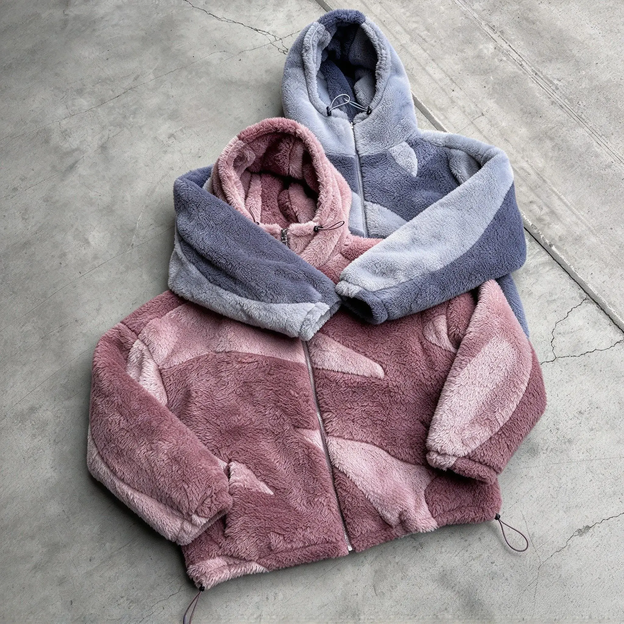 Women Fleece Jackets 2026 New Hooded Zip Up Color Block Teddy Sherpa Fluffy Coats Oversized Soft Warm Winter Casual Daily Unisex