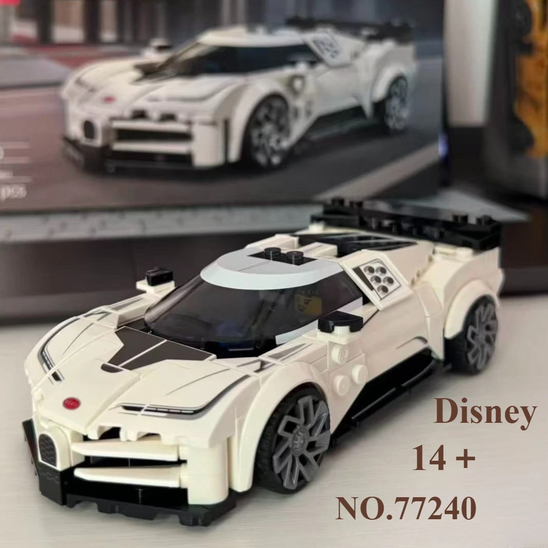 

Disney 2025 НОВАЯ серия Super Racing 77240 Bugatti Centodieci Супер спортивный автомобиль, строительный блок, игрушка (291 шт.)