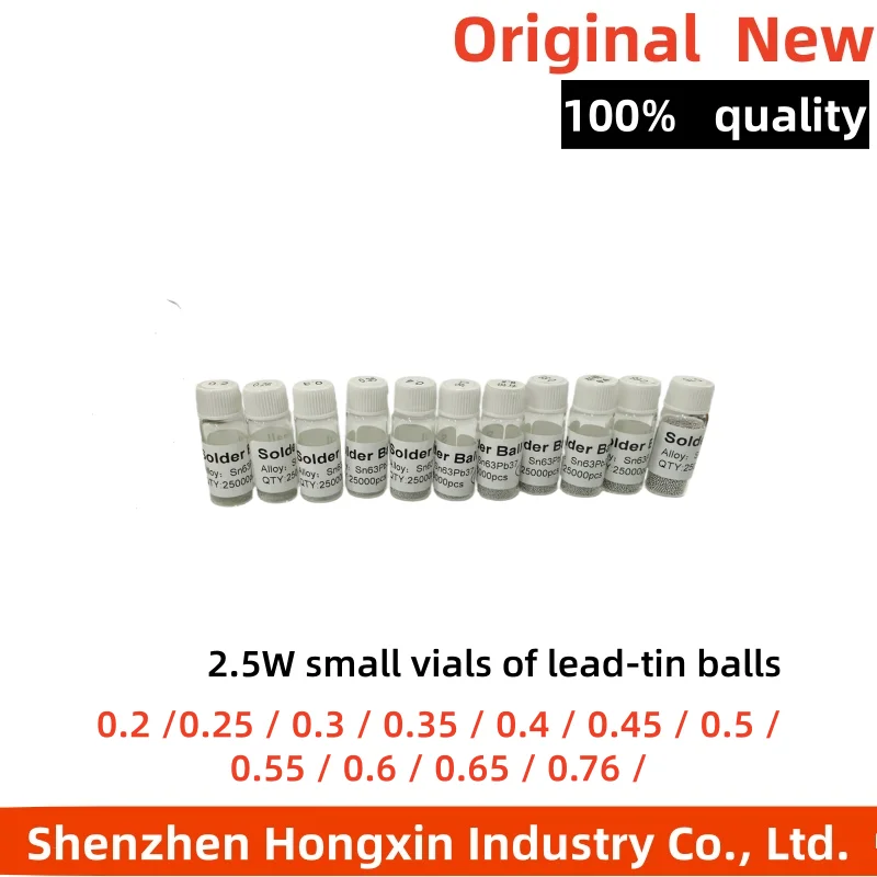 1 piece Lead tin ball small bottle 2.5W piece 0.3mm tin bead 0.4mm ball planting 0.45mm South bridge CPUBGA steel wire mesh 0.35
