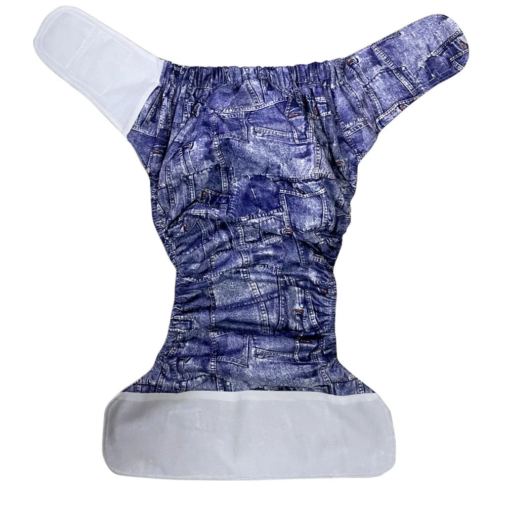 Reusable Printed Nappies for Adults, Size Adjustable, Waterproof Diaper Pants for Elderly or disabled, 1Pc