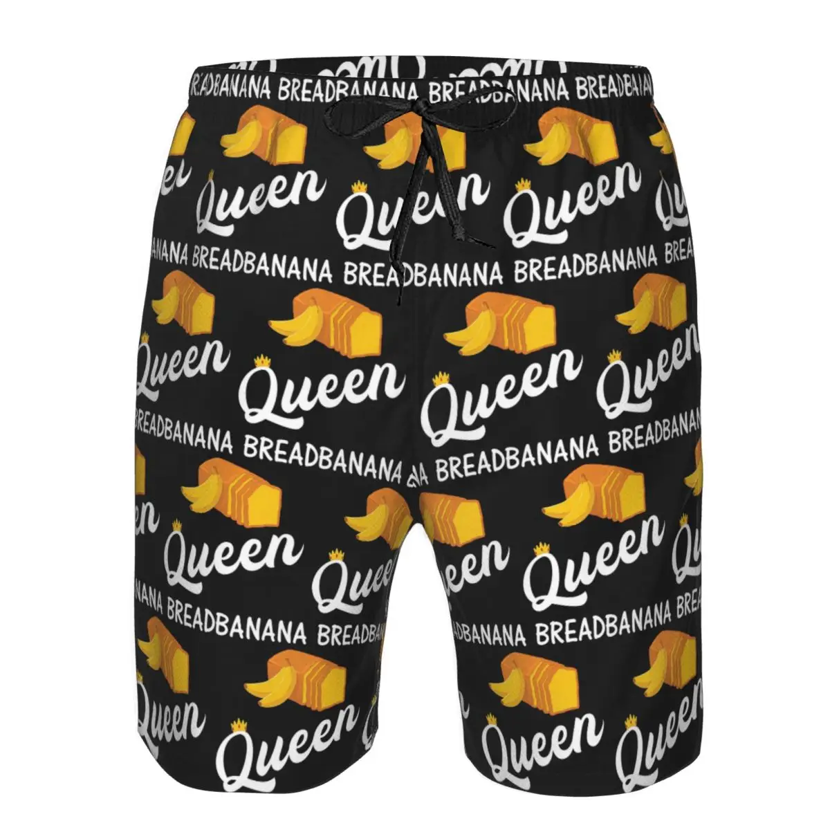 Baking Banana Bread Queen Trunks Beach Board Shorts Casual Quick Dry Swim Summer Men Pants