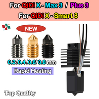 Hotend For QiDi X plus 3 / X max 3 Upgrade hotend for qidi x smart 3 hotend with 0.4mm Hardened / brass / copper nozzle