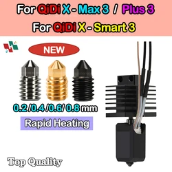 Hotend For QiDi X plus 3 / X max 3 Upgrade hotend for qidi x smart 3 hotend with 0.4mm Hardened / brass / copper nozzle