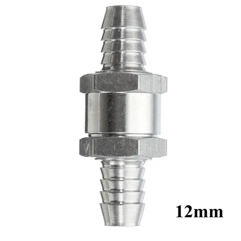 Válvula de retención de aleación de aluminio, válvula de retención unidireccional para combustible diésel de gasolina, antireflujo, automotriz, 1 vía, 6mm, 8mm, 10mm, 12mm