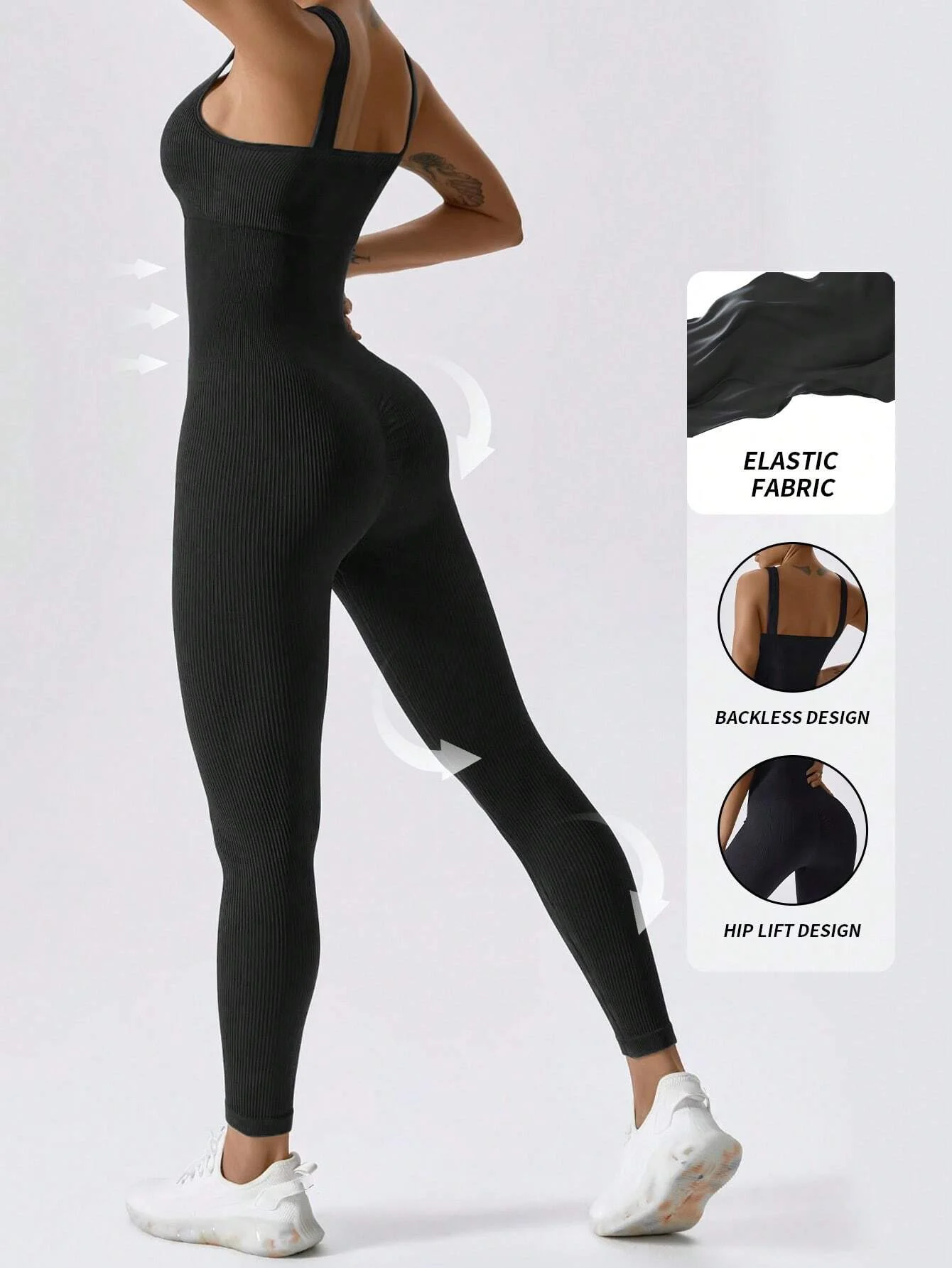 Tute da palestra con filo Sexy tute da donna Skinny elasticizzate a vita alta da donna che corrono all\'aperto moda Fitness