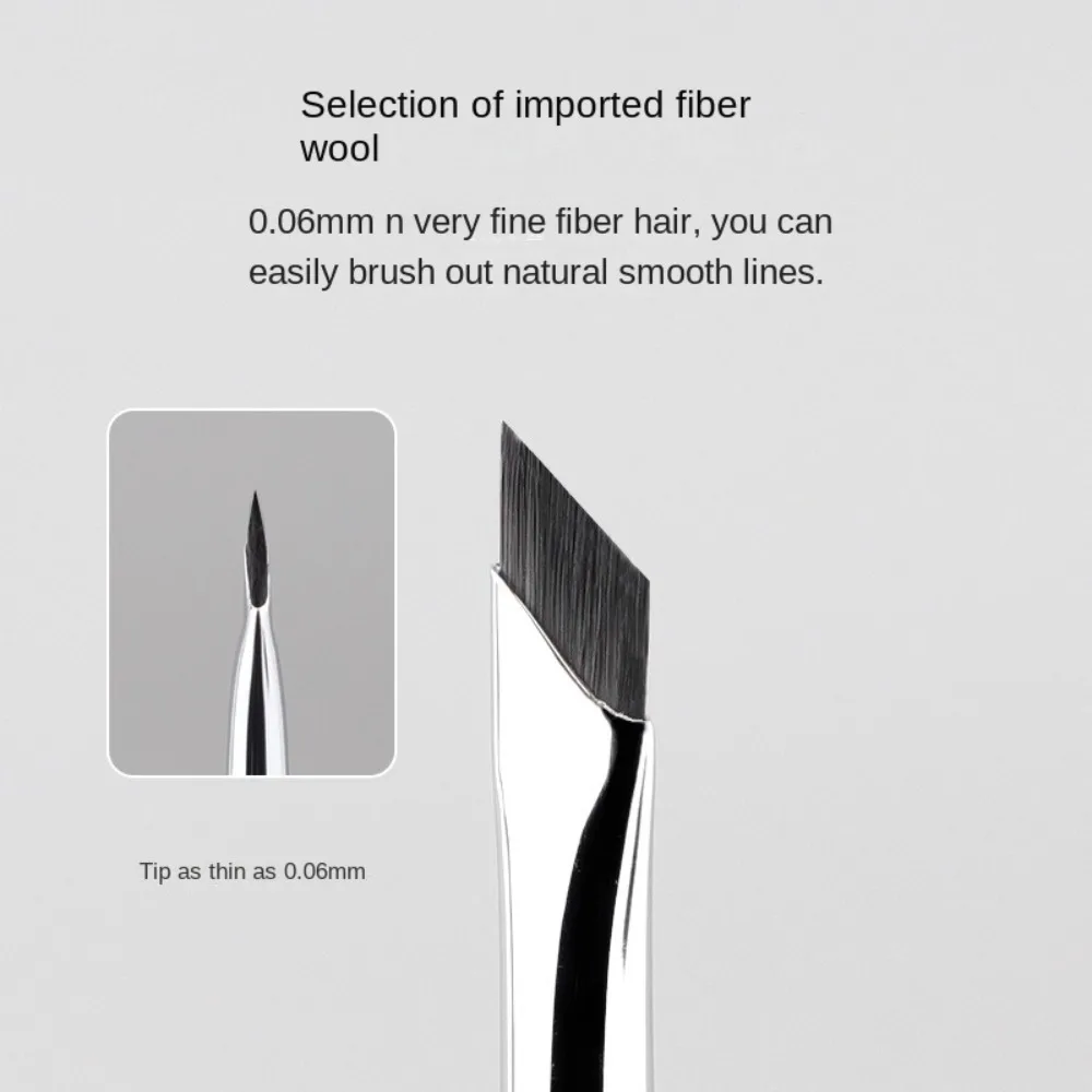 1/6 قطعة رقيقة جدا شفرة كحل فرشاة غرامة زاوية الحاجب كونتور شقة الحاجب فرشاة المهنية شقة فرشاة للمكياج مجموعة ماكياج أداة