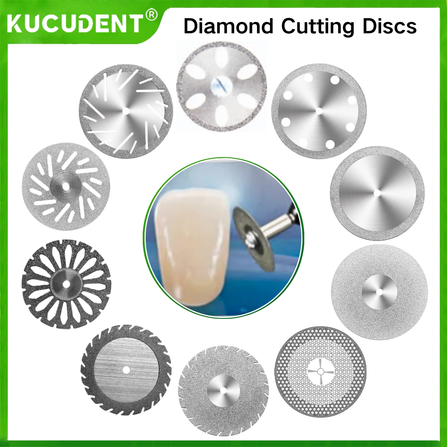 

Double-Sided Diamond Cutting Discs Dental Lab Diamond Burs for Tooth Restoration Ceramic Resin Grinding Polishing Rotary Tool