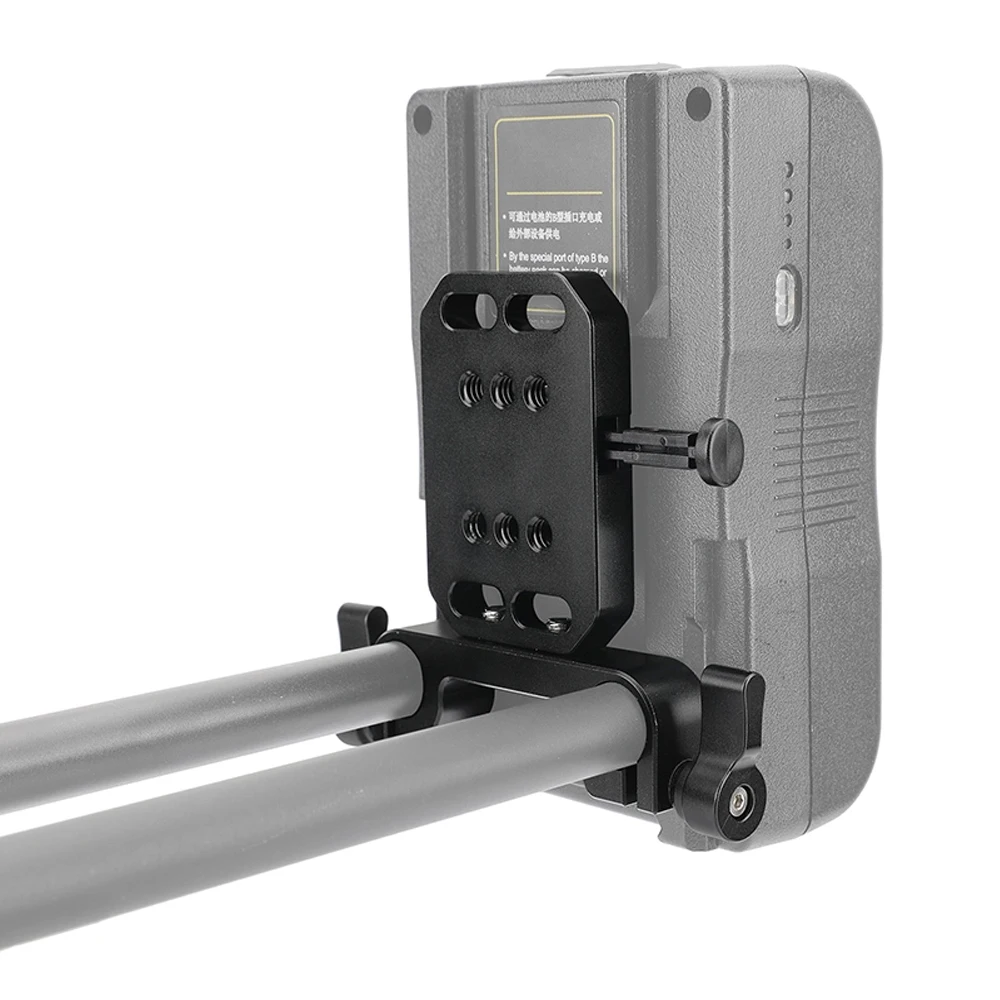 CAMVATE V قفل جبل لوحة البطارية مع 15 مللي متر السكك الحديدية قضيب حامل المشبك ل قفص الكاميرا تلاعب/الكتف جبل تلاعب