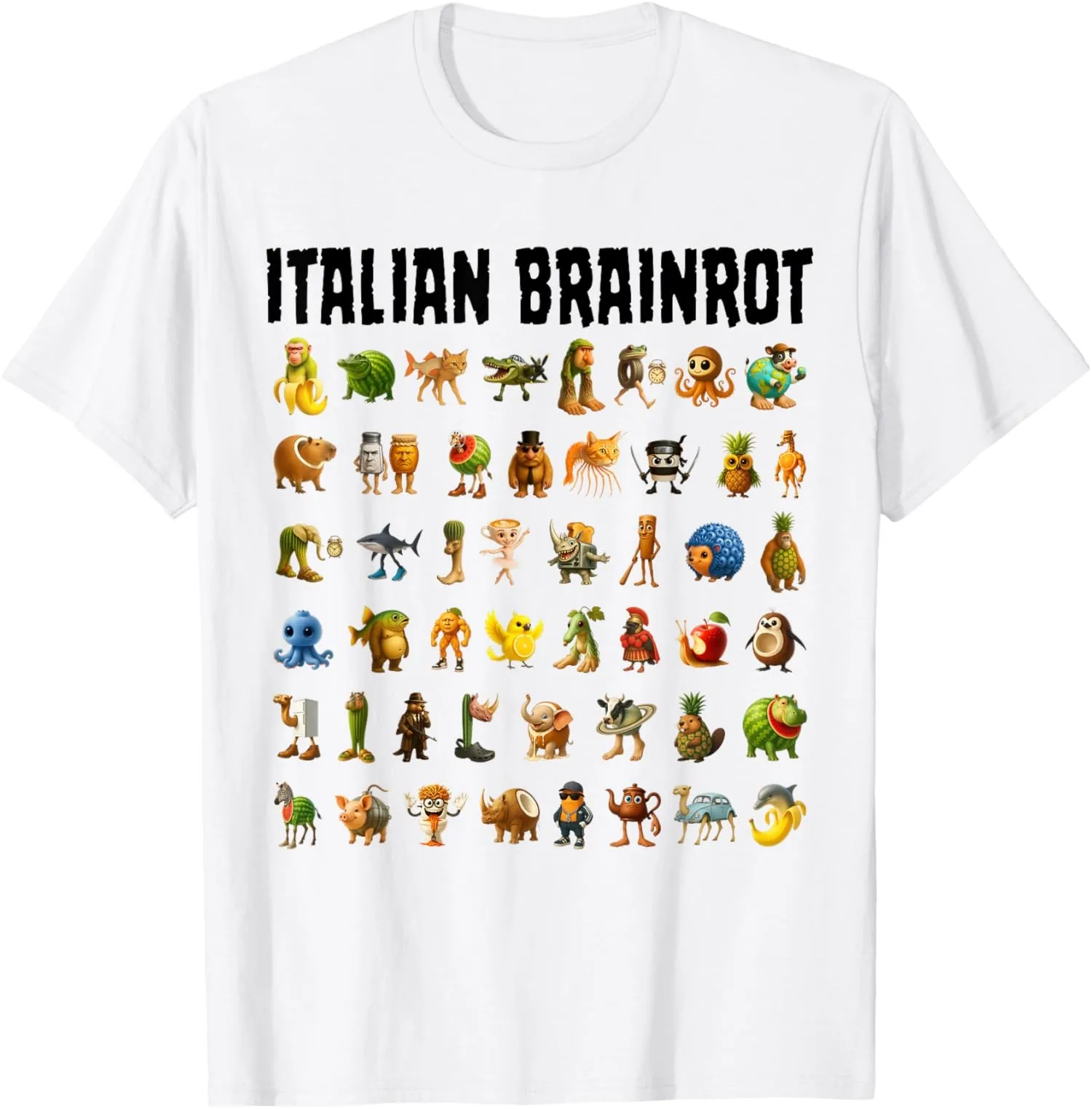 Italian Brainrot Funny Memes Gen-Z Unisex T-Shirt