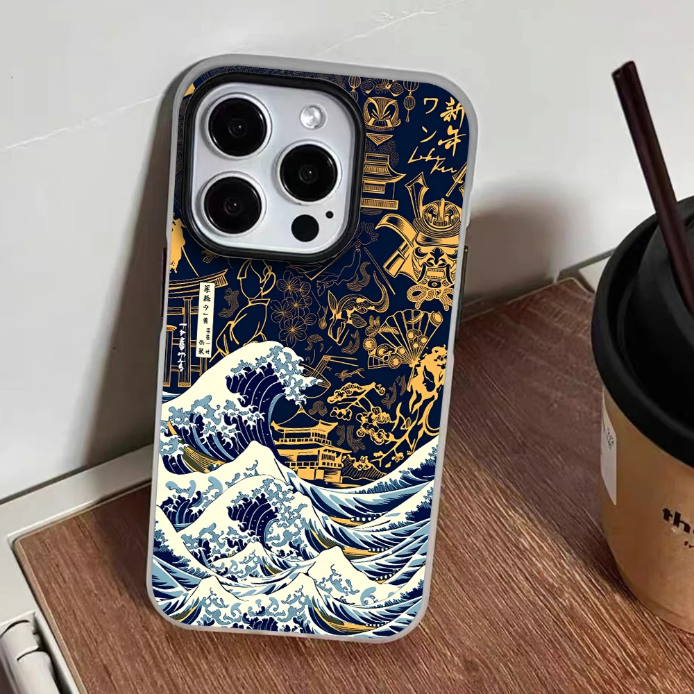 Für iPhone 17 15 16 14 Pro Max Hülle Plus Modische Ukiyo-e Wellen-Abdeckung Für iPhone 13 11 12 ProMax XS XR 8 7 Plus Sturzsichere Hüllen – Detail 6