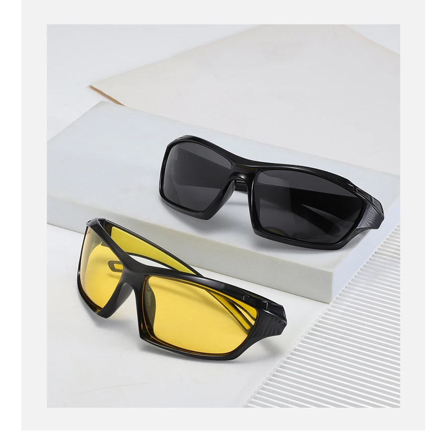 

New Men's Polarized Sunglasses with Colorful Film Outdoor Night Vision Driver's Sunglasses Cycling Sports Glasses