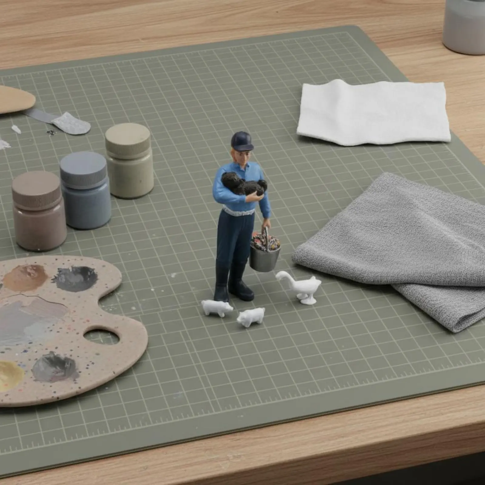

1:87 Train Crew Figures Miniature Scene HO Scale Railway People Mini Worker Figures Multiple Poses for Model Scene