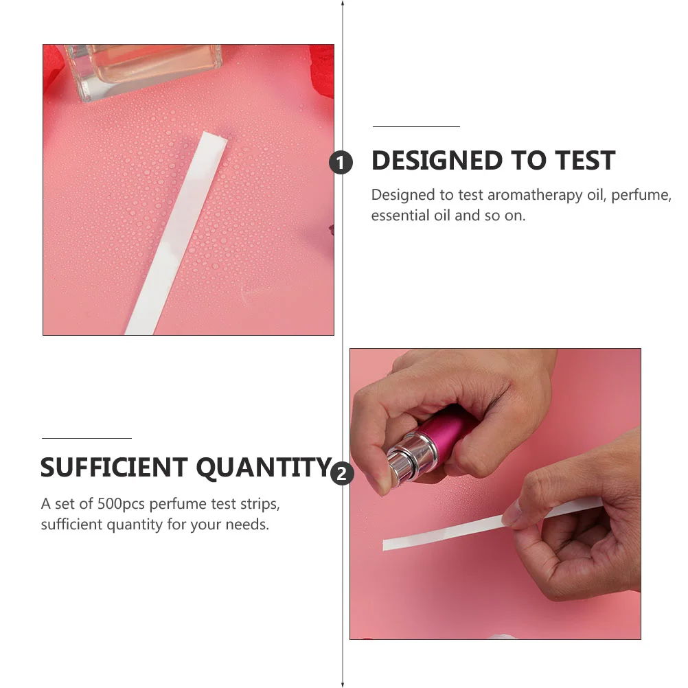 500 Pcs Scented Sticks Essential Oil Fragrance Aromatherapy Supplies Perfume Test Paper Strip Paper Oils Testing Strips