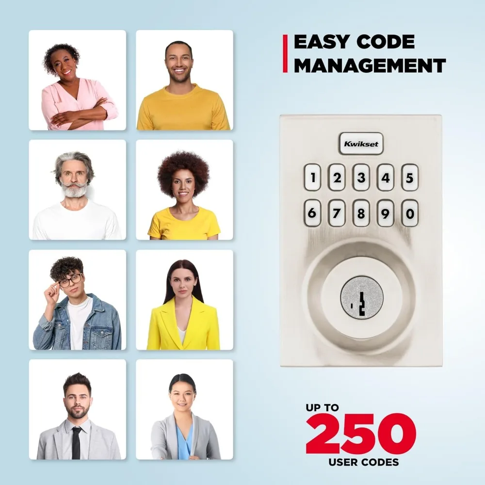 HomeConnect 620 Z-Wave Long Range Enabled Keypad Smart Lock Convenient Keyless Entry, Customizable User Codes, Ring Alarm Compa