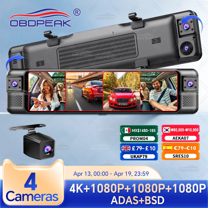 4 Channel Dash Cam 360° 11