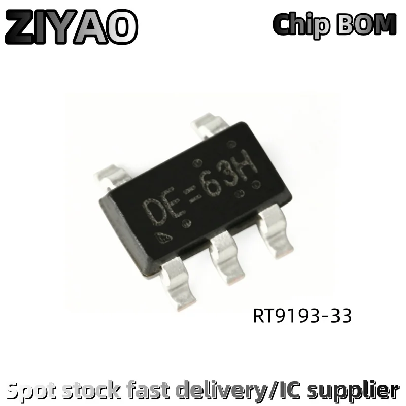 100pcs RT9193-33 SOT-23 RT9193-33GB SOT-23-5 SOT23-5 RT9391 3.3V DE = A1D new original 5 orders