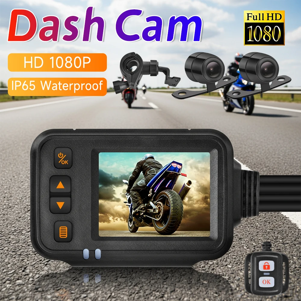 

Motorcycle Driving Recorder HD 1080P IP65 Waterproof Video Recorder Parking Monitor Motorcycle Camera Dynamic Induction