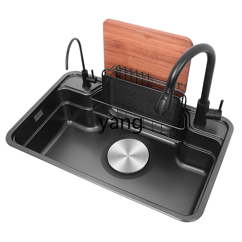 Lmm stainless steel sink large single slot under the counter basin multi-functional vegetable basin thickened pool