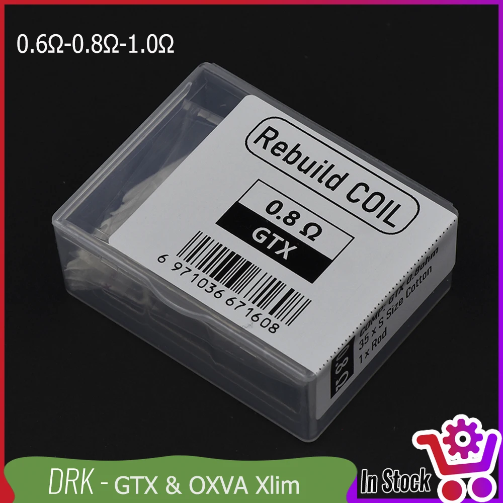 Original Rebuild Kit Mesh Coil Resistance Wire 0.6-1.0ohm for GTX 0.8 OXVA Xlim V2 Coil Head Replacement