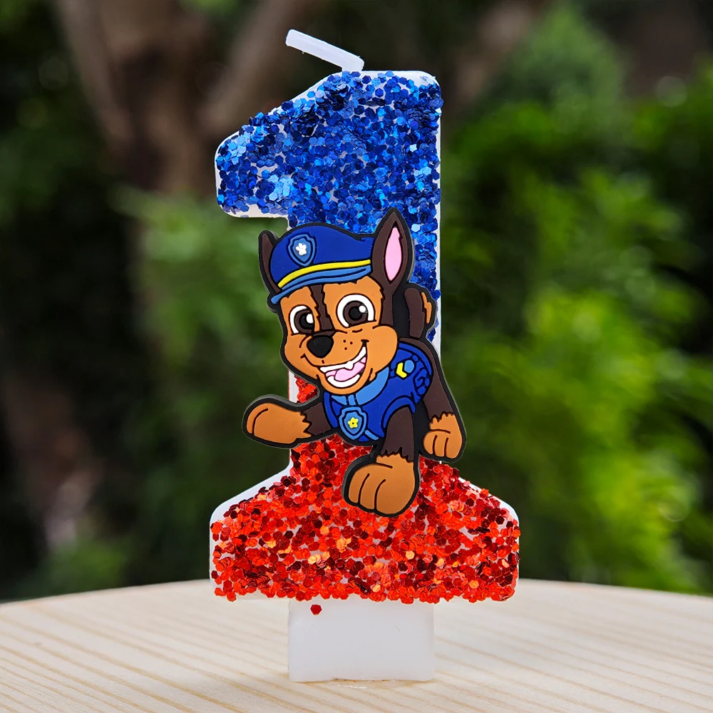 PAW Patrol Candle Number 0-9 Birthday Cake Candle Decoration  Birthday Party Cake Topper Baby Shower Decoration Gift
