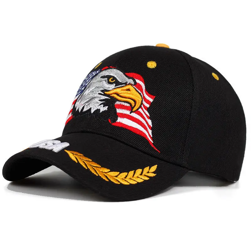 Baseball Cap Male American Flag Eagle Embroidered Baseball Cap Fashion Korean Duck Hat Female Outdoor Sun Protection Hat