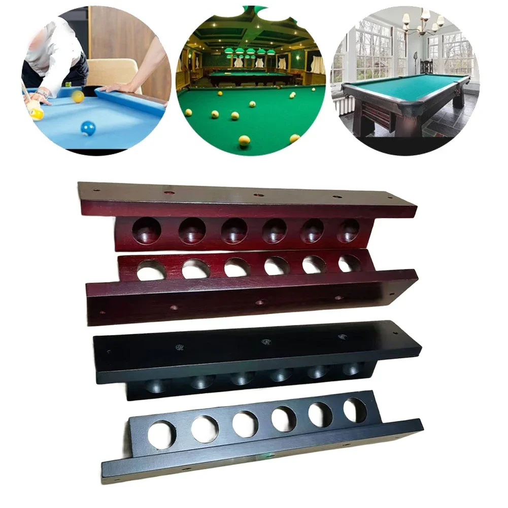 Billiard Pool Cue Rack Wall Mounted 6-Hole Snooker Cue Holder Storage Rack Pool Cue Rack Snooker Billiard Accessories