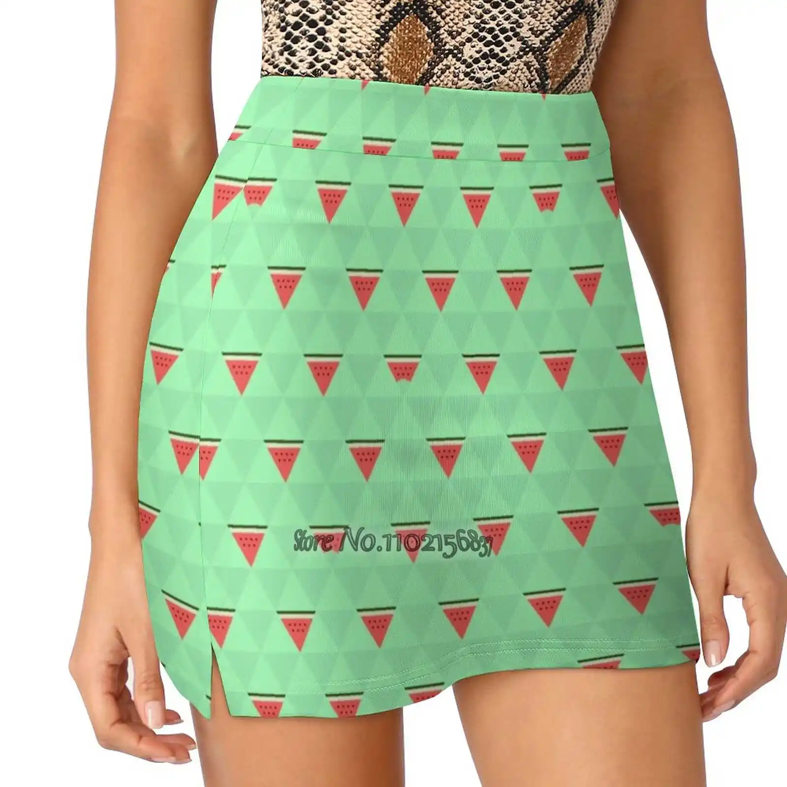 

Sliced S-4Xl Tennis Skirts Golf Fitness Athletic Shorts Skirt With Phone Pocket Watermelon Slices Slice Sliced Water Melon