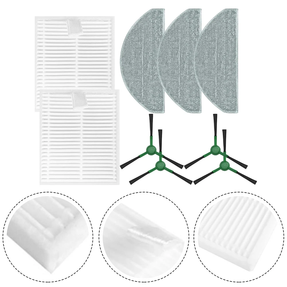Side Brush HEPA Filter Mop Cloth Kit Compatible With For DEERMA S30 DEM-S30 Robot Vacuum Cleaner Cleaning Tools Mop Accessories