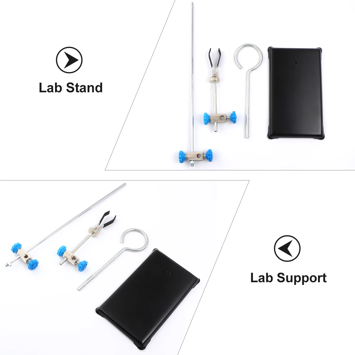 

1pc Laboratory Stand 30cm Mini Square Base Detachable Support Chemistry Physics Experiment Tripod Rod Table Lift Mechanism Lab