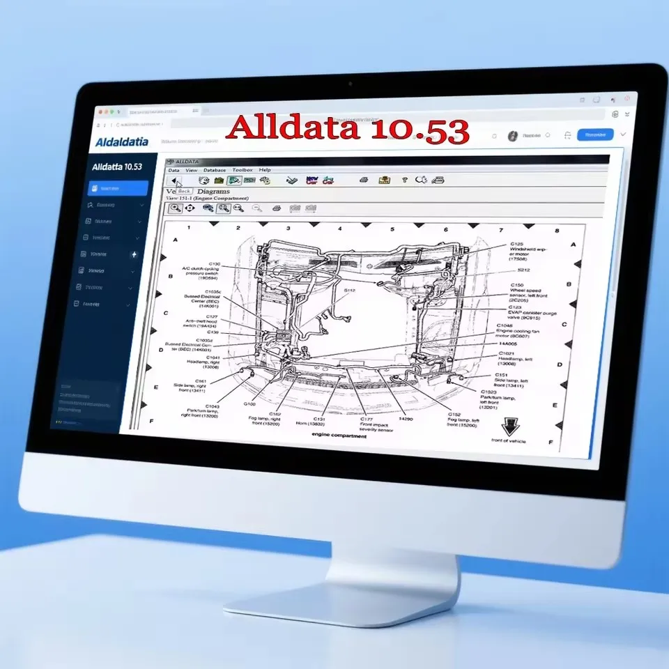 Dernier logiciel de réparation automobile Alldata 10.53 système de données de voiture complet avec diagrammes de câblage pour l'excellence diagnostique
