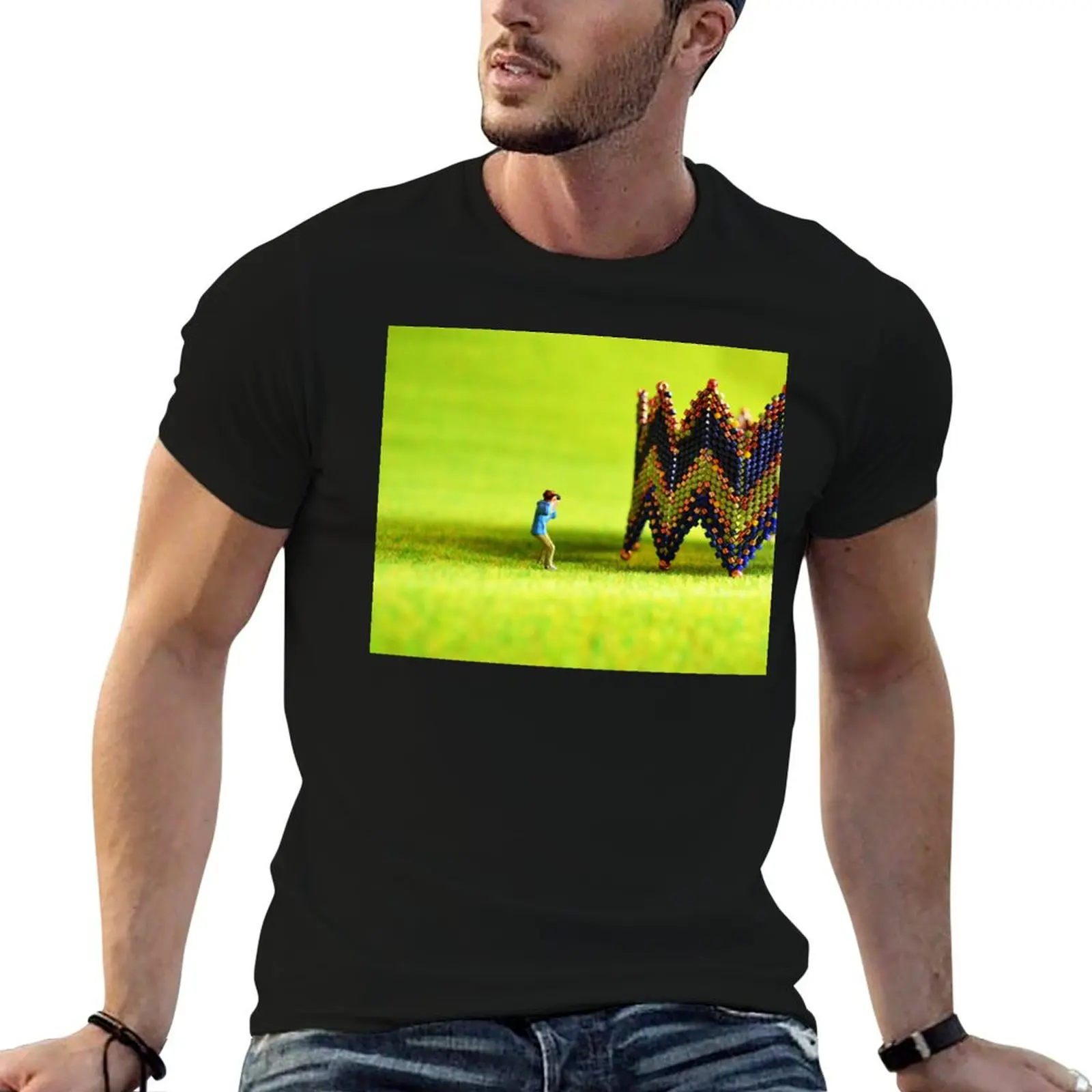 Little Man Rick-Rack T-Shirt Casual All Match Tee Shirt for Men