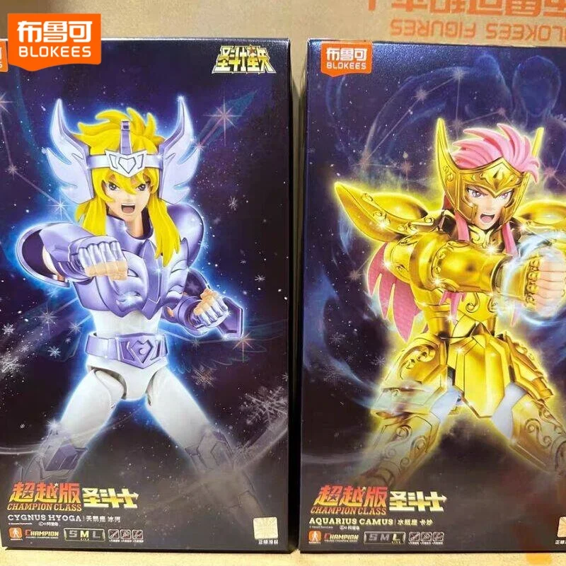 

Blokees Saint Seiya Champion Class Anime Model Action Figure Cygnus Aquarius Camus Seiya Collectible Assembled Model Toy Gift