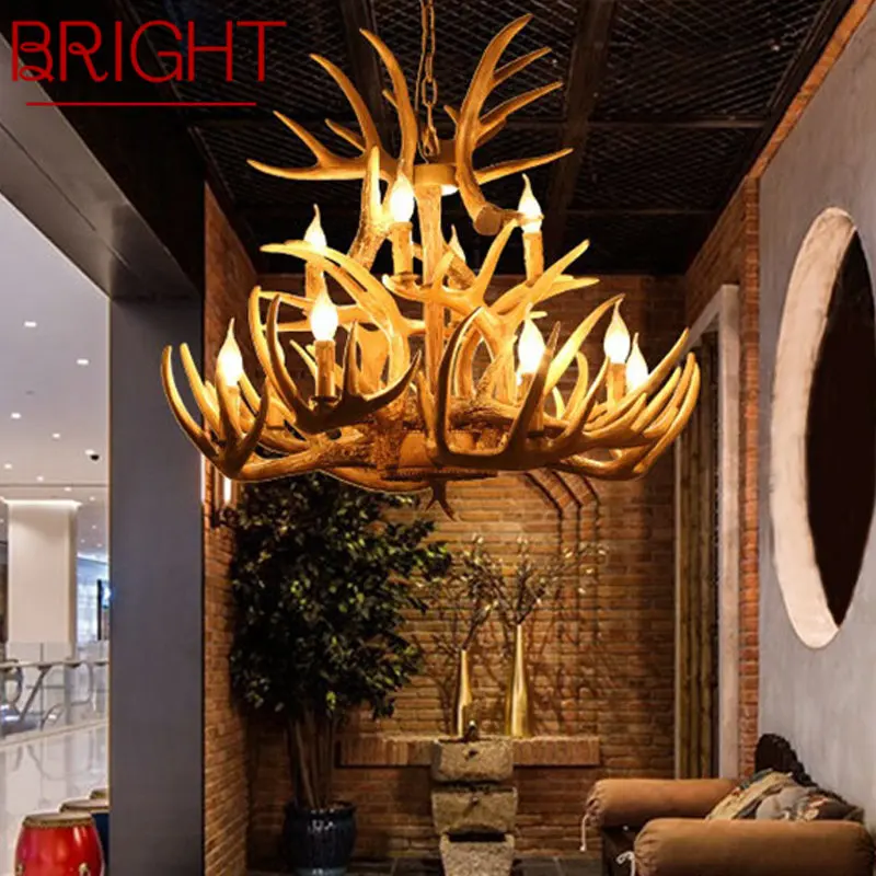 

BRIGHT Contemporary Antler Ceiling Chandeliers Creative Design Lamp Pendant Light Fixtures for Home Dining Room Decor