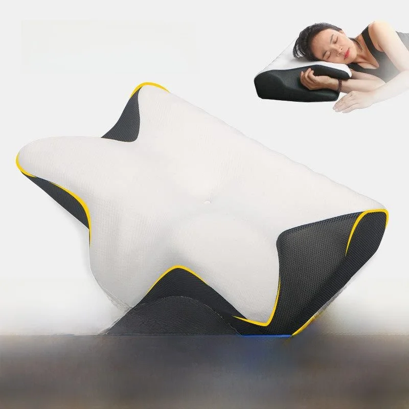 

New Arrival Bull Horn Memory Foam Pillow Unique Shape Sleep Support Zero Pressure Neck Protection Bedding Health Care Pillow