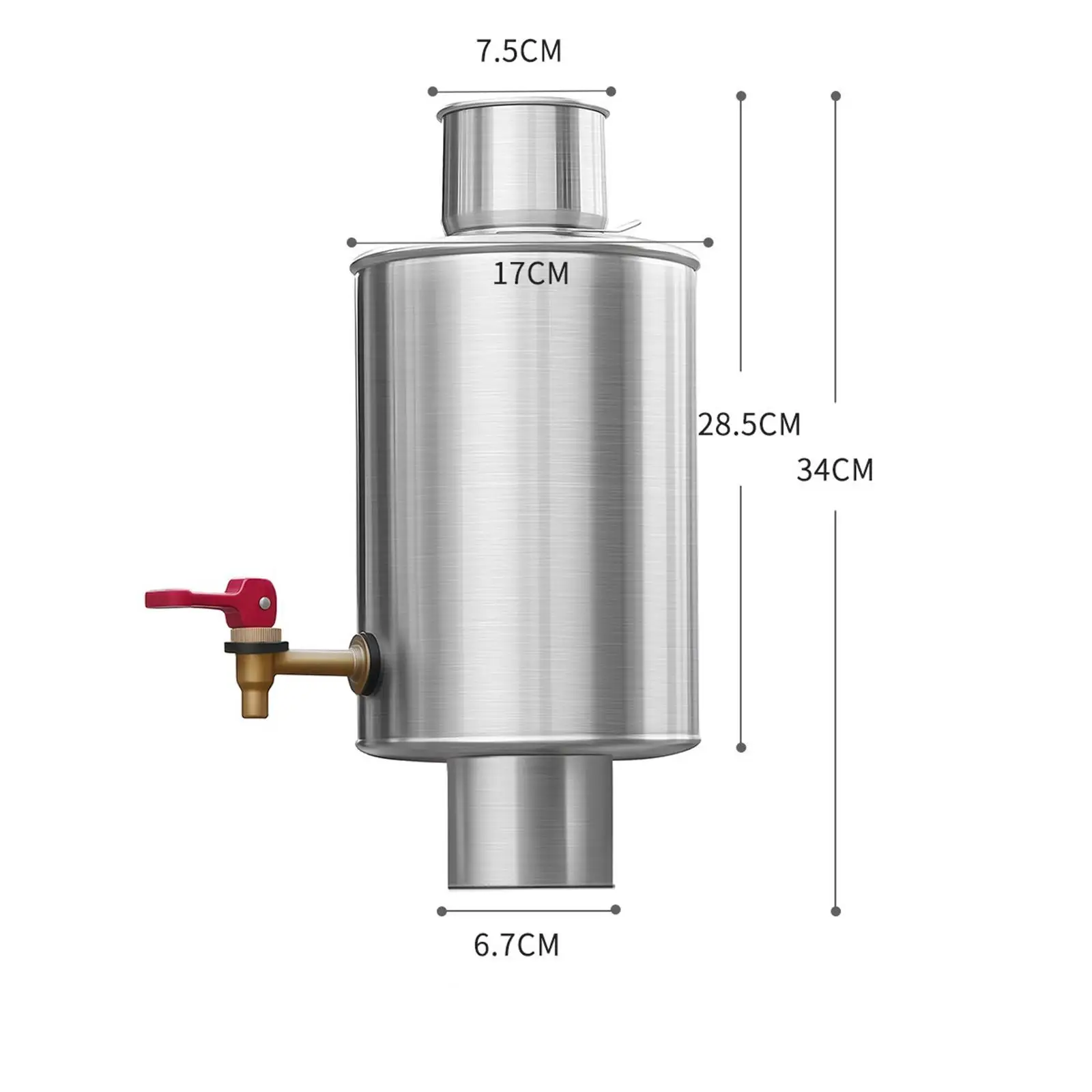 

Sturdy Camping Stove Chimney Water Tank Practical Accessory for 70mm Chimney Compatible with Portable Ovens