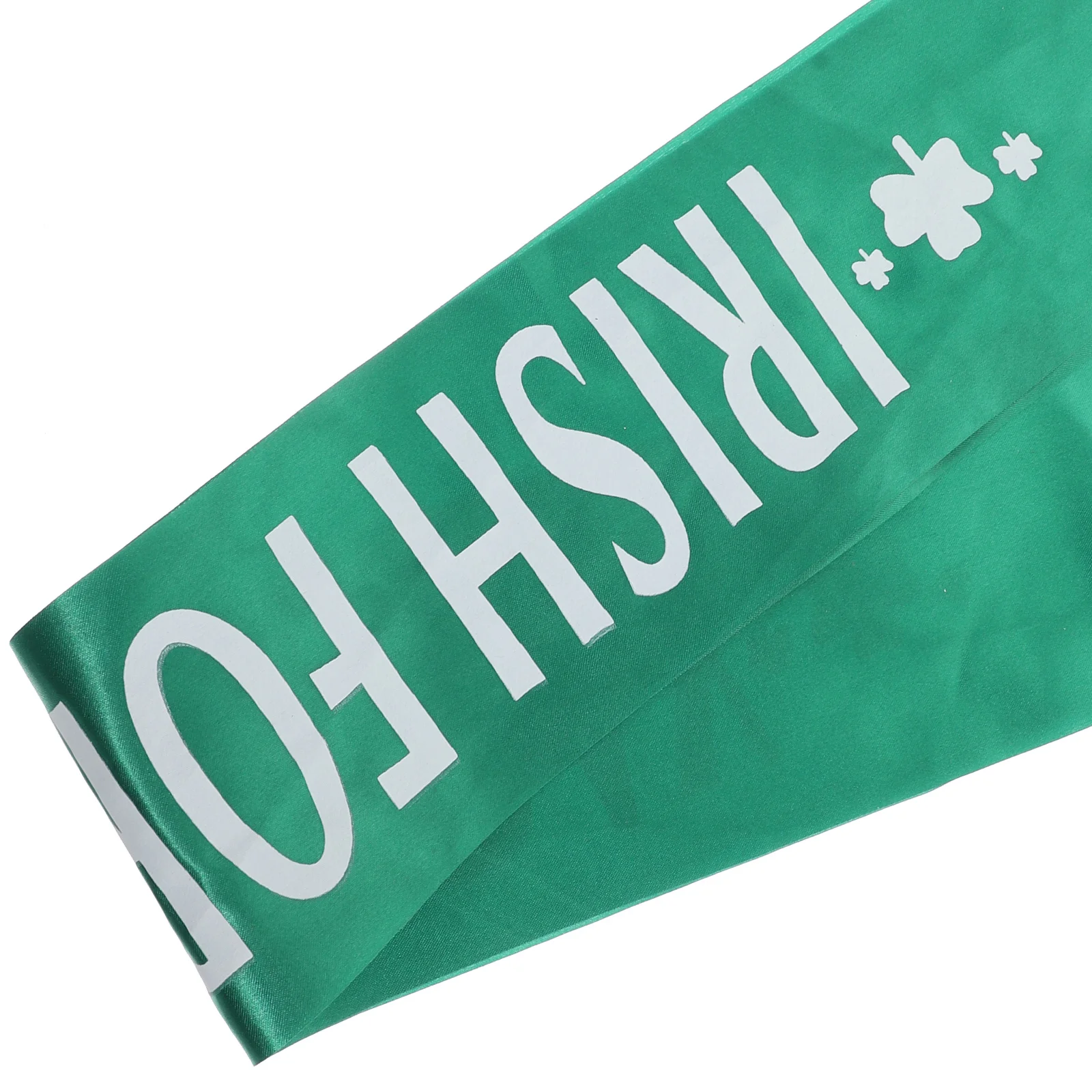 6 قطع من إكسسوارات احتفالية خفيفة الوزن من كلوفر سانت باتريك وشاح من الساتان الأخضر للحفلات #3