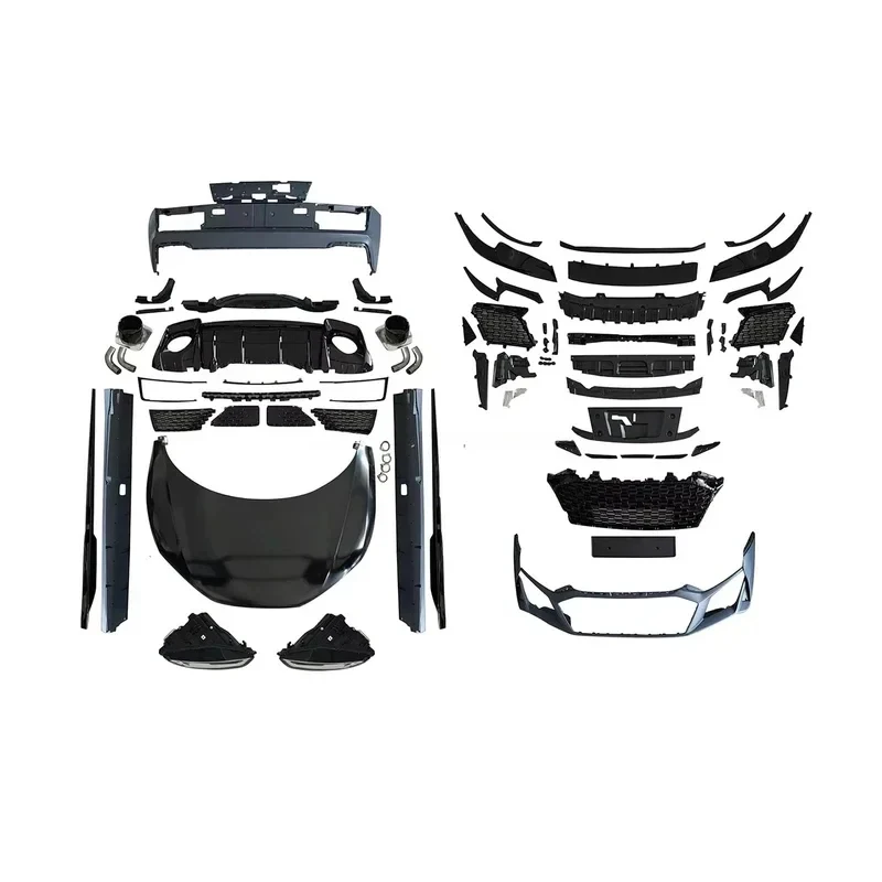 Auto Body Kits 0- R, Includ Front Bumper, Side Skirts & Rear Diffuser, High Quality Clip‑On Den, Easy Insta