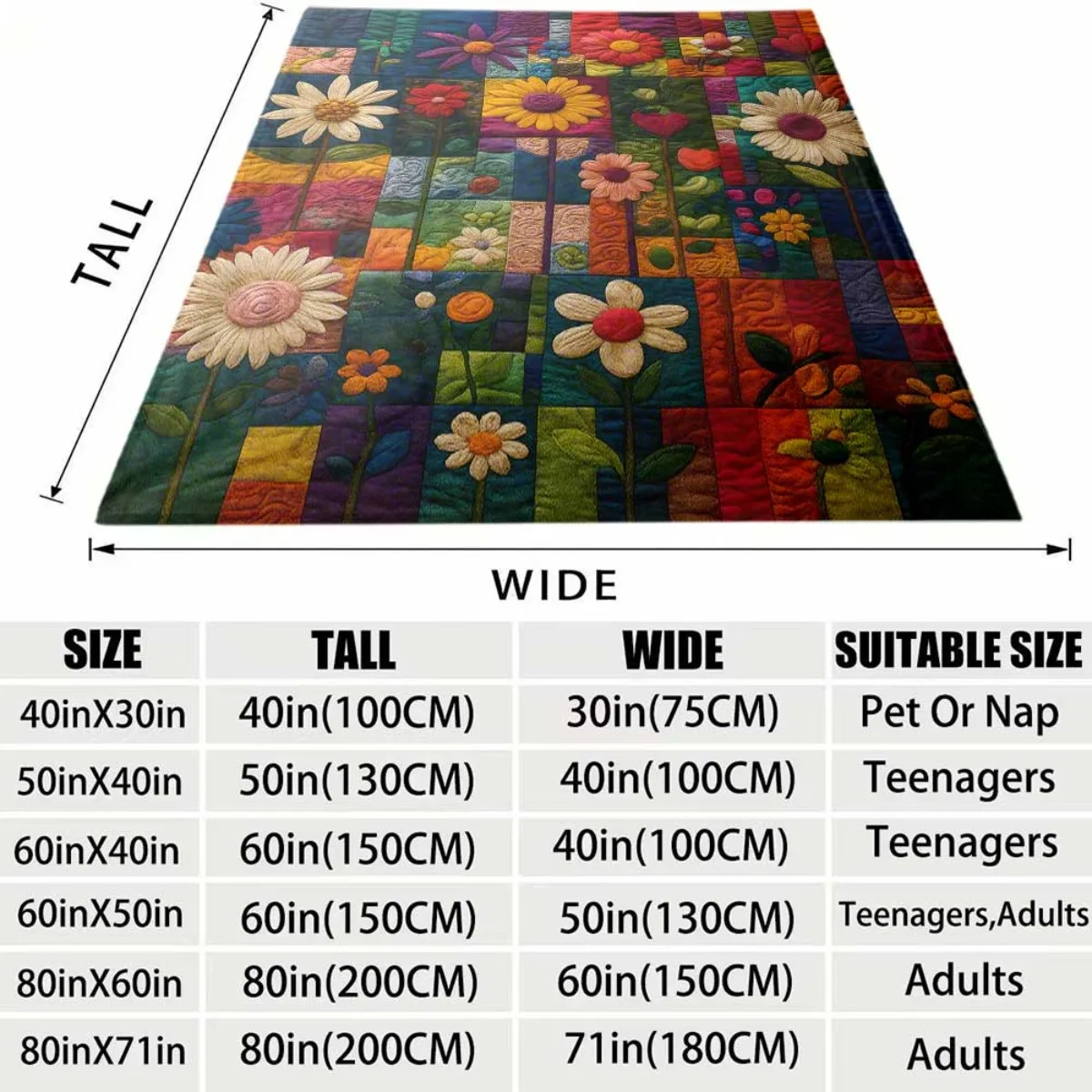 2026 New Arrival Flannel Blanket 1pc Floral Plaid Blanket Soft, Warm, And Versatile Design for Sofa, Bed, And Travel Ideal Gift