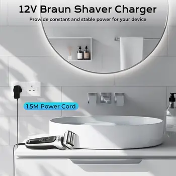 Nabíjecí kabel 12V UK pro holicí strojek Braun Series 1 3 5 7 9 / epilátor Silk-Epil 9 7 5 Nabíjecí kabel pro 5544 3040S 5409 7220 5377 8 nejlepší prodej nabíječka k epilátoru Braun - №1