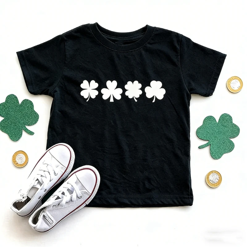 St Patricks Irish Kids Shirt Shamrock Boy Saint Toddler 100 Cotton Tee Patricks Mommy and Me Toddler Soft Children's T-shirt